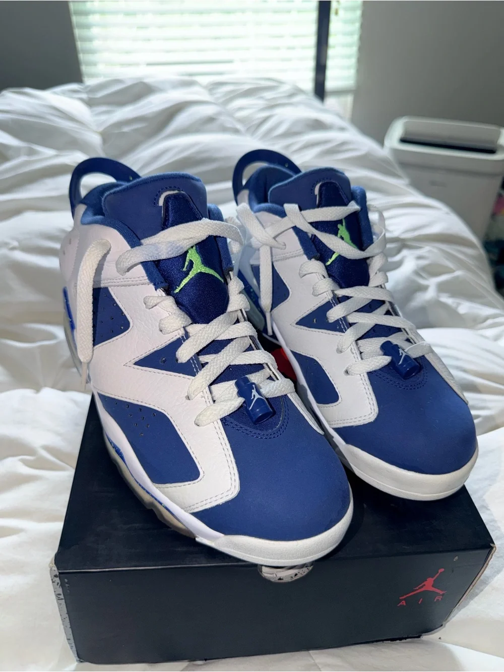 Air Jordan 6 Retro Low Insignia Blue Ghost Green Men’s 8.5